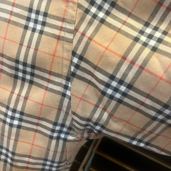 Burberry Beige and Black Plaid Button Down Shirt - Picture 7 of 9